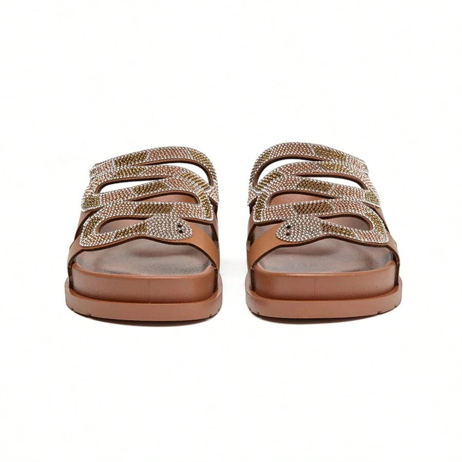 Sandália Riviera Shine – Rasteirinha com Strass Easy Slip BelleBoo©