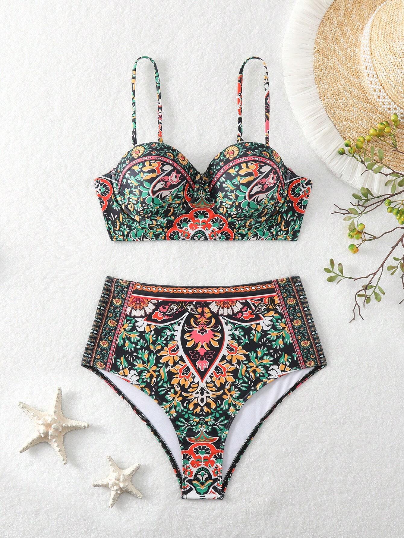 Tropical Bloom – Biquíni Floral com Bojo Acolchoado BelleBoo