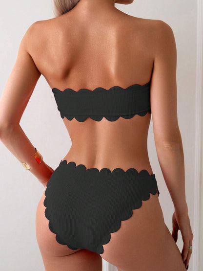 Twist Romance – Biquíni Bandeau com Babados BelleBoo