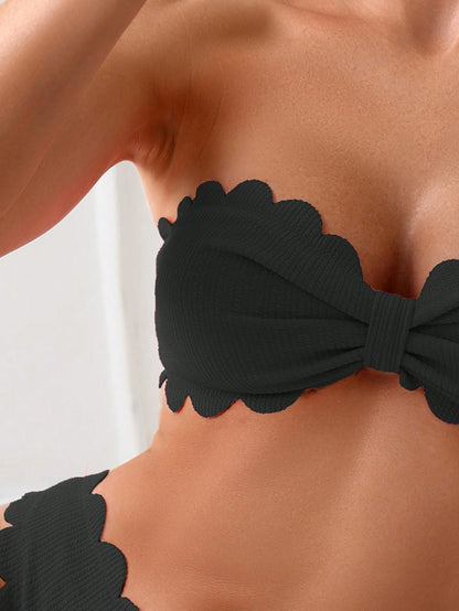 Twist Romance – Biquíni Bandeau com Babados BelleBoo