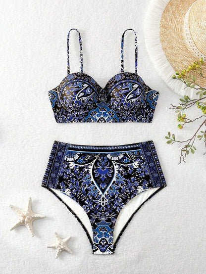 Tropical Bloom – Biquíni Floral com Bojo Acolchoado BelleBoo