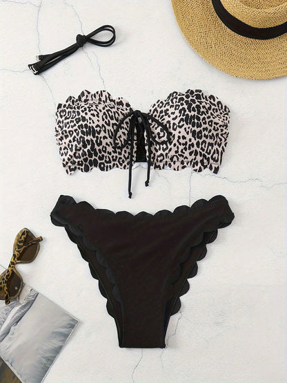 Savage Halter – Biquíni Leopardo com Top Halter BelleBoo