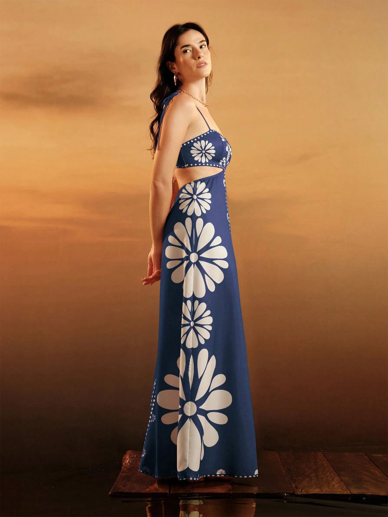 Vestido Azul Mediterrâneo