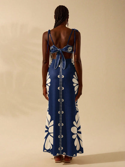 Vestido Azul Mediterrâneo