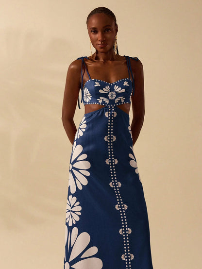 Vestido Azul Mediterrâneo