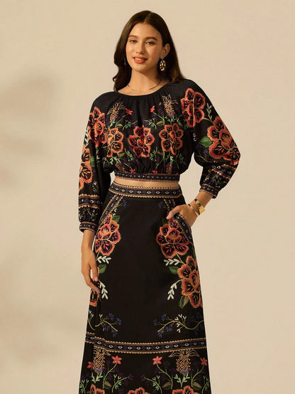 Saia A-line Pétala de Luz