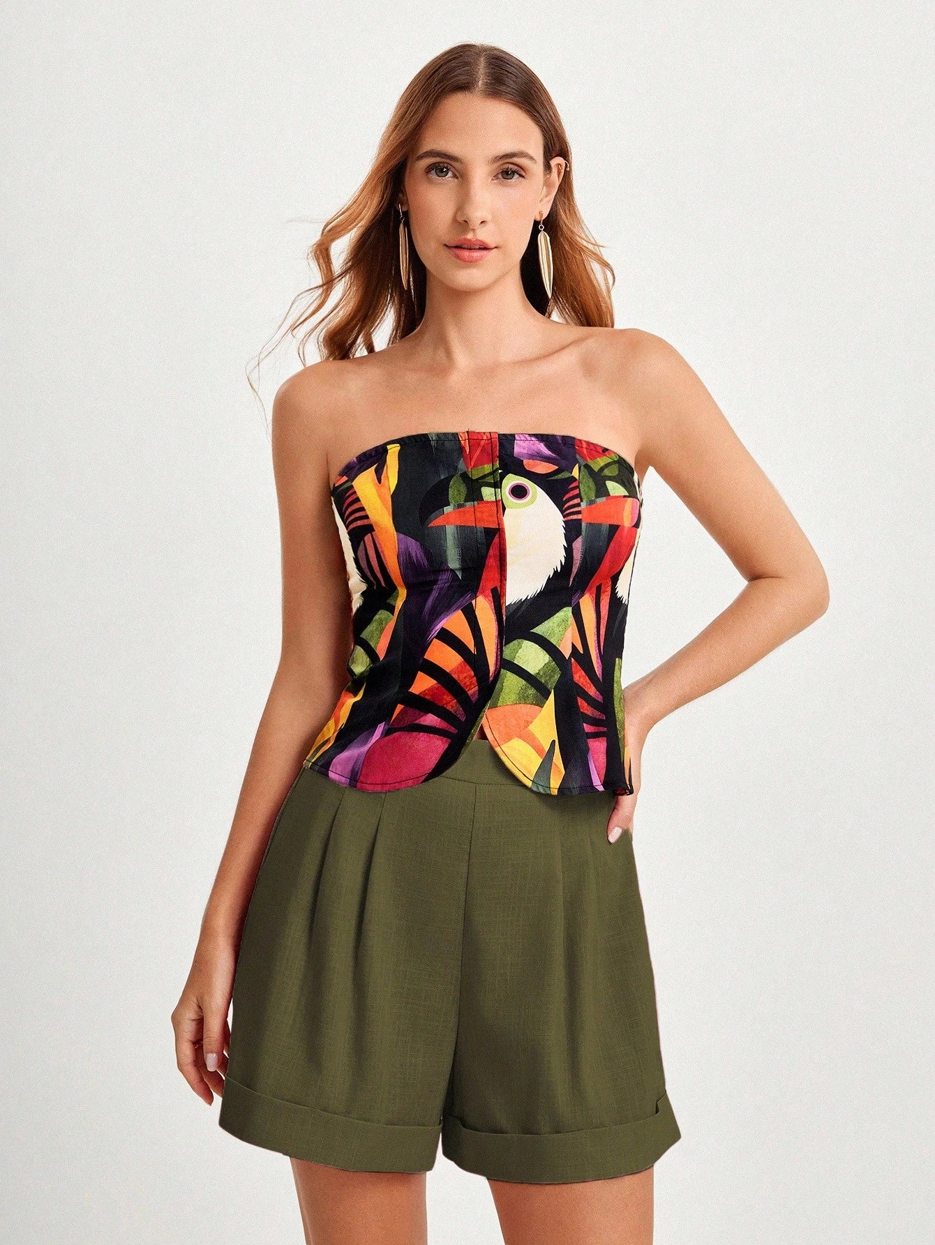 Regata Casual Estampa de Papagaio