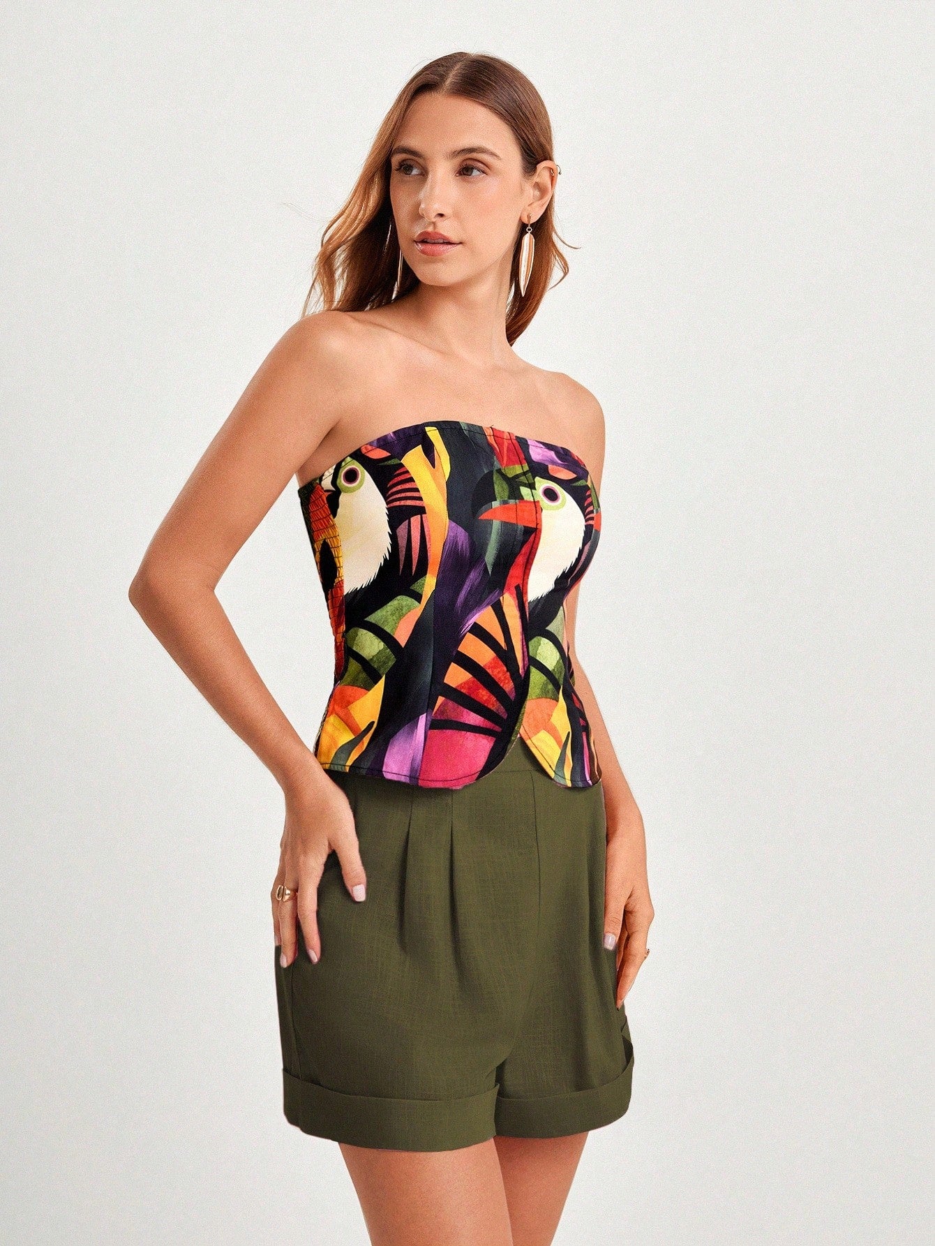 Regata Casual Estampa de Papagaio