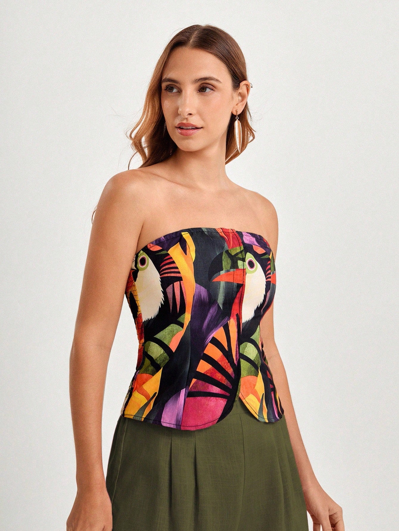 Regata Casual Estampa de Papagaio