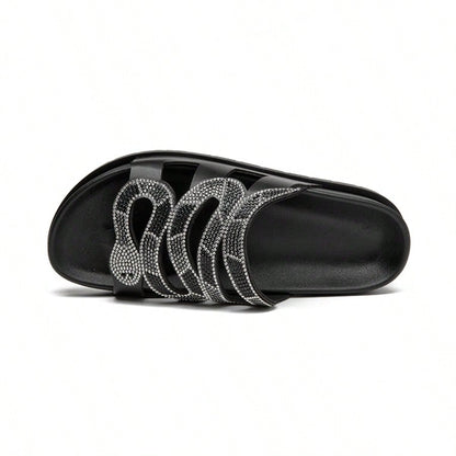 Sandália Riviera Shine – Rasteirinha com Strass Easy Slip BelleBoo©