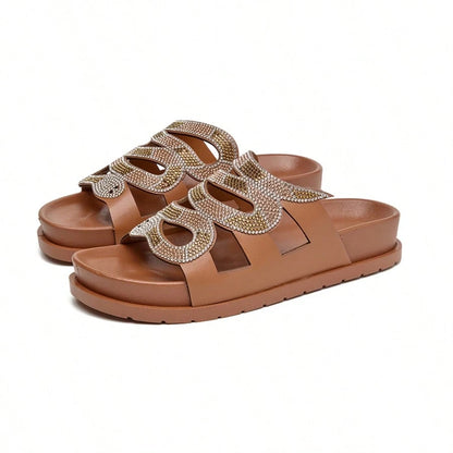 Sandália Riviera Shine – Rasteirinha com Strass Easy Slip BelleBoo©