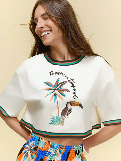 Top Cropped Mistério de Seda