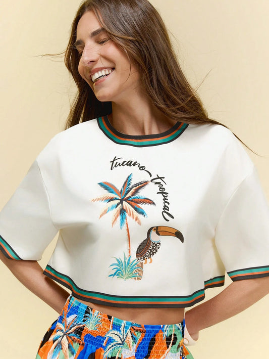 Top Cropped Mistério de Seda