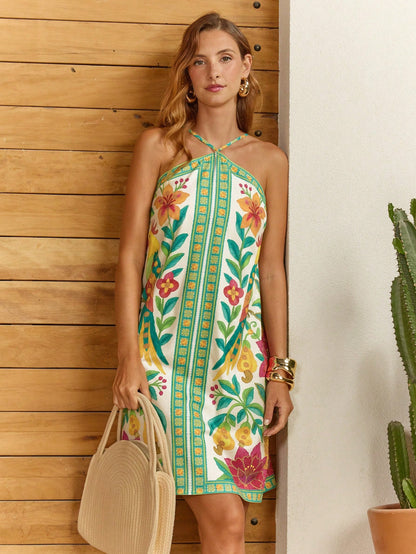 Vestido Praia em Flor