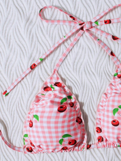 Cherry Bliss – Biquíni Triângulo com Babados BelleBoo